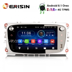 Erisin ES3909FS 7" Android 8.1 Carro DAB Estéreo + GPS DVR DTV 4G RDS para Ford Mondeo Focus S / C-Max Galaxy