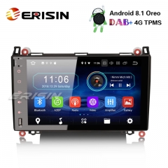 Erisin ES3992B 9" アンドロイド8.1カーステレオGPS DAB + BT用メルセデスA / BクラススプリンターヴィアノヴィトーヴィットサットNav