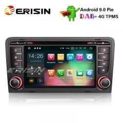 Erisin ES4847A 7" Android 9.0 Rádio Do Carro GPS DVB DAB + DTV Bluetooth Wifi 4G para AUDI A3 S3 RS3 RNSE-PU