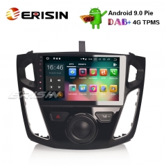 Erisin ES4895F 9" フォードフォーカスアンドロイド9.0カーラジオGPS DAB + DVR WiFi OBD2 DTVブルートゥースステレオ4G
