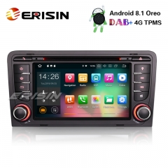 Erisin ES3847A 7" Android 8.1 Car Stereo GPS SAT NAV OBD DVR DAB+ DTV BT CD AUDI A3 S3 RS3 RNSE-PU