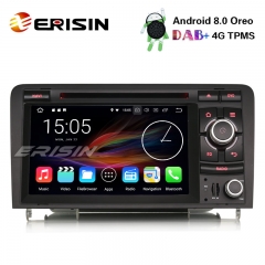Erisin ES8827A 7" Android 8.0 Autoradio GPS Wifi DAB+BT Wifi CD SWC OBD AUDI A3 S3 RS3 RNSE-PU