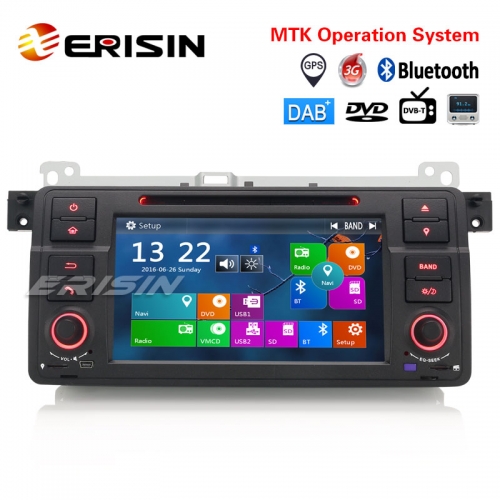 Erisin ES7162B 7" Car Stereo GPS Sat Nav DVR DTV-IN Canbus DVD BT BMW 3 Series E46 Rover 75 MG ZT