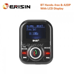 Erisin ES361 DAB+ Digital Radio Ladegerät LCD A2DP Bluetooth USB SD RDS Duplex FM-Sender