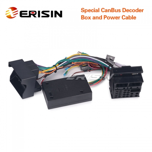 Erisin LF001-T Special CanBus Decoder Box and Power Cable for ES8566F/ES2766F/ES8166F/ES3066F/ES7166F/ES7866F