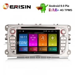 Erisin ES2909FS 7" Android 10.0 オートラジオGPS DAB + TPMS SWC DVD CD WifiフォードフォーカスC / Sマックスモンデオギャラクシー