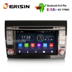 Erisin ES4971F 7" Android 9.0オートラジオGPS DAB + WiFi OBD2 TPMS 4G DTV CDブルートゥース用フィアットブラボー