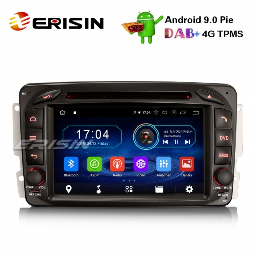 Erisin es4963c 7" dab + android 9.0 autoradio gps mercedes c / clk / g klasse w203 viano vito dvd schiffe