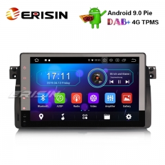 Erisin ES4996B 9" Android 9.0 Автомобильный радиоприемник DAB + BT TPMS GPS BMW 3 серии 318 320 E46 Rover 75 MG ZT