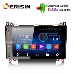 Erisin ES4992B 9" téréo de voiture Android 9.0 DAB + Mercedes Classe A / B W169 W245 Sprinter Viano Vito