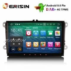Erisin ES7918V 9" Android9.0カーステレオDAB + OPS GPS 4G 64GB TPMS用VW PassatゴルフTouran Eos Jetta