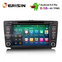 Erisin ES7926S-64 8" Android 9.0 Autoradio Car DVD CD GPS Navi For SKODA OCTAVIA Yeti Superb Rapid Wifi DAB+ DVB-T2 WiFi OBD