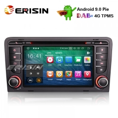 Erisin ES7947A 7" 8-Kern Android 9.0 Auto Stereo GPS OBD DVR DAB + DTV BT DVD AUDI A3 S3 RS3 RNSE-PU