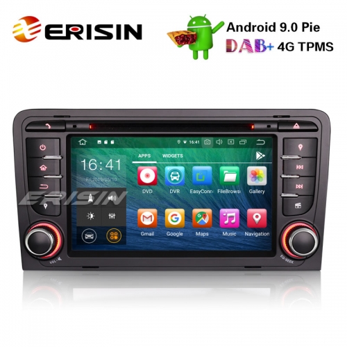 Erisin ES7947A 7" 8コアAndroid 9.0カーステレオGPS OBD DVR DAB + DTV BT DVD AUDI A3 S3 RS3 RNSE-PU