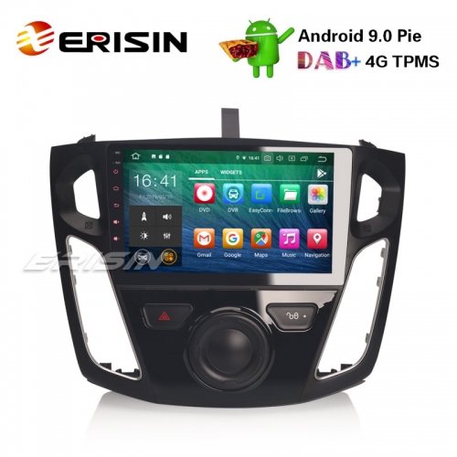 Erisin ES7995F 9" Octa-Core Android 9.0 GPS Estéreo de Carro Sat Nav DAB + DVR WiFi OBD DTV FORD Focus