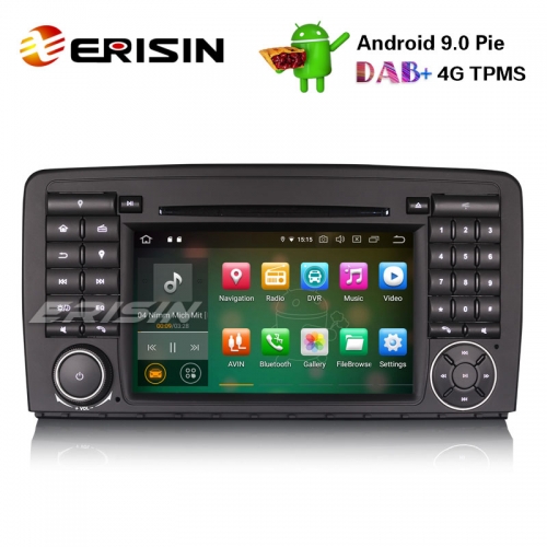 Erisin ES7981R 7" 8-Core Android 9.0 Stéréo de voiture Wifi GPS DAB + BT Nav Nav Mercedes Mercedes Classe R W251
