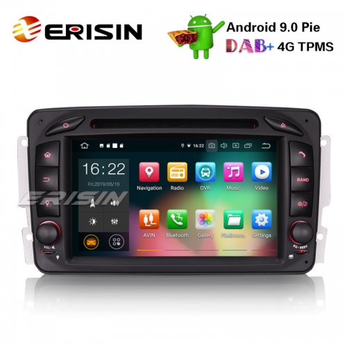 Erisin ES7963C Android 9.0カーステレオGPS DAB + BT CDメルセデスベンツC / CLK / GクラスW203 Vito Viano