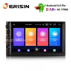 Erisin ES2649U 7" 2 Din Android 9.0 Voiture Stéréo GPS WiFi WiFi DAB + DVR DVB-T2-IN BT OBDII Sat Nav USB