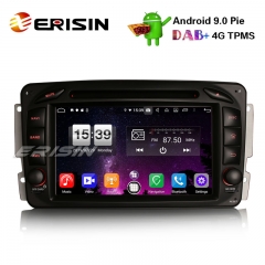 Erisin ES7716C 7" 8-Core DAB + Android 9.0 voiture stéréo Sat GPS Navi pour Mercedes BENZ Classe C / CLK / G Vito Viano