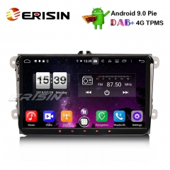 Erisin ES7791V 9" Car GPS DAB+ Android 9.0 OPS for VW Golf Passat Tiguan Polo Eos Seat Skoda Stereo