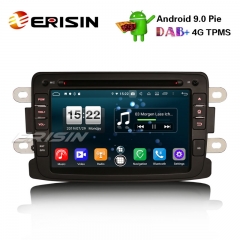 Erisin ES7783D 7" Android 9.0 Renault Dacia Duster Logan Dokker Lodgy DAB + 4G Wifi Autoradio GPSシステム