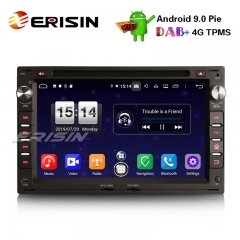 Erisin ES7709V 7" DAB + Android 9.0 Lecteur DVD de voiture stéréo GPS pour VW Golf Passat Polo T5 Multivan Jetta Peugeot