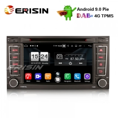 Erisin ES7706T 7" Android 9.0 estéreo do carro DAB + DVD GPS BT Wifi DVD OBD para VW Touareg