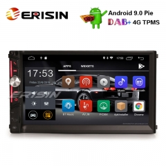 Erisin ES2641U 7" 2Din Autoradio Android 9.0 DAB + SWC Bluetooth WiFi DVB-T2 OBD RDS Navi 4G