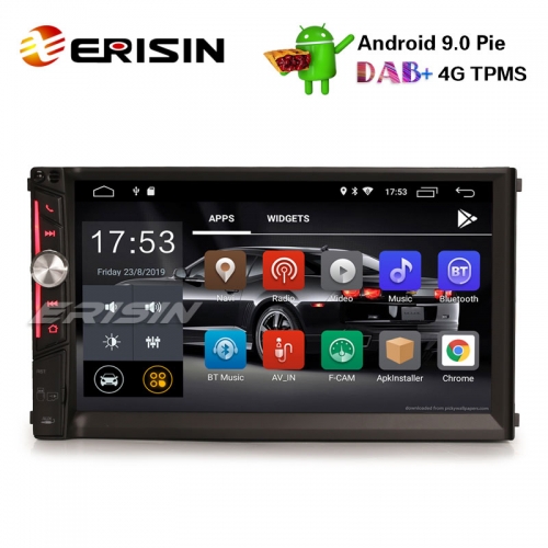 Erisin ES2641U 7" Autoradio Android 9.0 DAB + SWC Bluetooth WiFi DVB-T2 OBD RDS Navi 4G