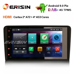 Erisin ES6273A 8" PX6 DAB +ラジオAndroid 9.0車GPS Navi 4G Wifi SWC DVB-T2 for AUDI A3 S3 RS3 RNSE-PU