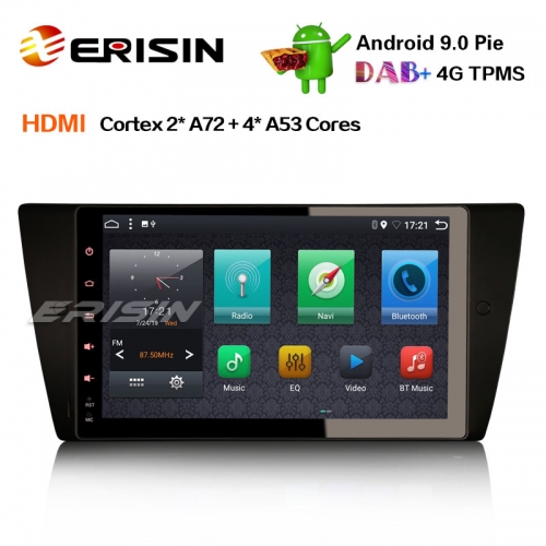 Erisin ES6290B 9" Android 9.0 Autoradio USB DAB + GPS Navi Wifi pour BMW Série 3 E90 E91 E92 E93