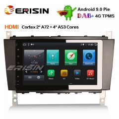 Erisin ES6283C 8" Android 9.0 estéreo de carro DAB + 4G WiFi HDMI GPS Sat Nav para Mercedes C / CLK / CLC classe W203 W209