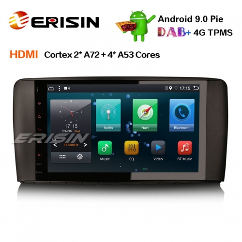 Erisin ES6285R 9" PX6 Android 9.0 Stéréo de voiture GPS DAB + GPS Nav Wifi HDMI pour Mercedes Classe R W251