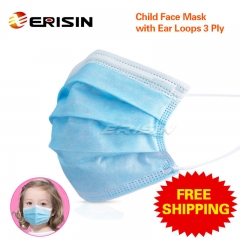 ES125 tissu non-tissé Anti-poussière de Protection jetable de masque facial d&#39;enfant bleu certifié CE