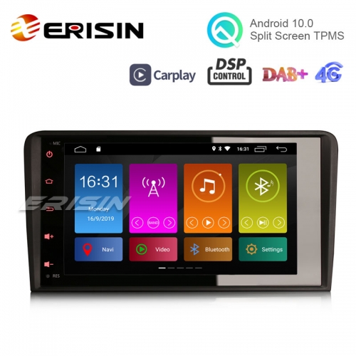 Erisin ES3027A 8" DAB+ Android 10.0 Car Stereo Radio GPS USB CarPlay AUDI A3 S3 RS3 RNSE-PU Sat Nav