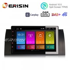 Erisin ES3193B 9" Android 10.0 DAB + GPS estéreo de carro Sat Nav para BMW M5 5er E39 E53 X5 CarPlay DSP