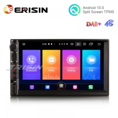 Erisin ES2749U 7 "Android 10,0 2 Din DAB estéreo de coche GPS WiFi SWC DAB TPMS 4G Bluetooth