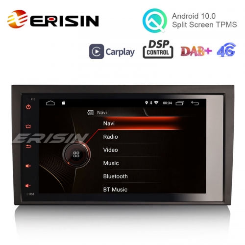Erisin ES4284A 8" Android 10.0 OS Car Stereo for Audi A4 S4 GPS 4G TPMS DAB+ Apple CarPlay DSP