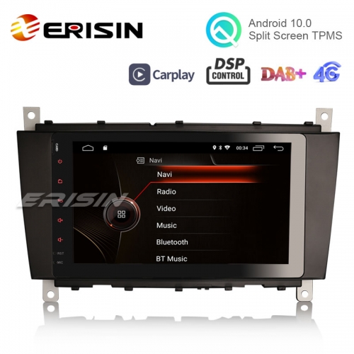 Erisin ES4287C 8" Android 10.0 OS Car GPS 4G TPMS DAB+ Apple CarPlay DSP for Benz C-Class W203
