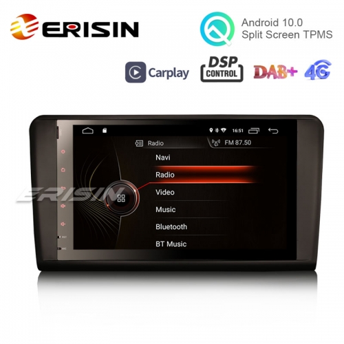 Erisin ES4294L 9" Android 10.0 OS Car Stereo GPS 4G TPMS DAB+ Apple CarPlay DSP for Benz ML-Class W164 GL-Class X164