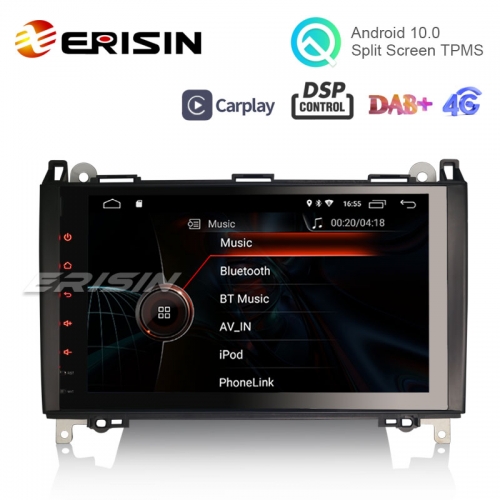 Erisin ES4292B 9" Android 10.0 OS Car GPS 4G TPMS DAB+ Apple CarPlay DSP for BENZ A/B-Class