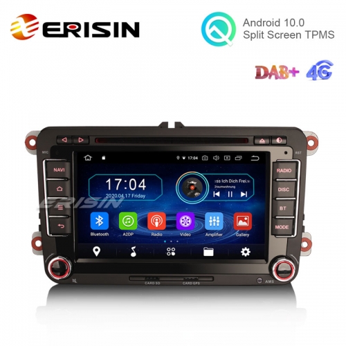 Erisin ES5948V 7" Android 10.0 Car DVD with GPS Radio WiFi BT OBD for VW Golf Plus Polo MK5 Magotan T5 Caravelle