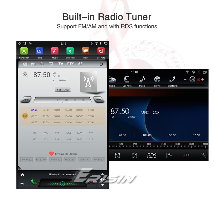 Erisin ES8722T 12 2 Tesla Style 2 Din Universal 6 Cores PX6 Android