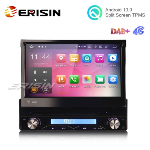 Erisin ES5188U 7" Android 10.0 Universal 1 Din Car DVD GPS Player 4G DAB+ CarPlay+