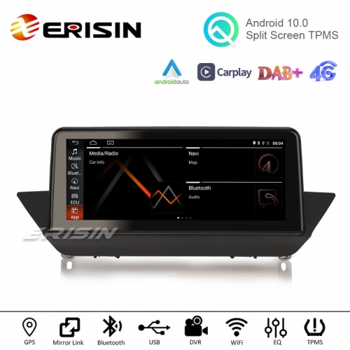 Erisin ES2684B 10.25" Wireless CarPlay Android 10 Autoradio Navi BMW X1 E84 IPS WiFi 4G DAB+SatNav FM OEM RAdio CD Player