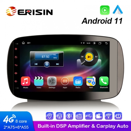 Erisin ES8699S 9&quot; Android 11.0 Car Media Player CarPlay &amp; Auto 4G WiFi DSP Estéreo GPS Para Mercedes-Benz SMART 2016 2017 2018