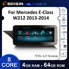 Erisin ES38E45L IPS Android 12 Car Stereo GPS For BENZ E-Class W212 S212 2013-2015 with NTG 4.5 System Carplay Auto Radio WiFi 4G DSP System