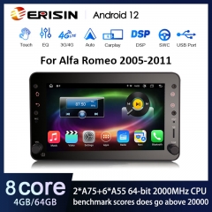 Erisin ES8820R IPS Screen 7" Android 12.0 Car Stereo For Alfa Romeo GPS Navi Wireless Carplay Auto Radio Multimedia 4G LTE WiFi