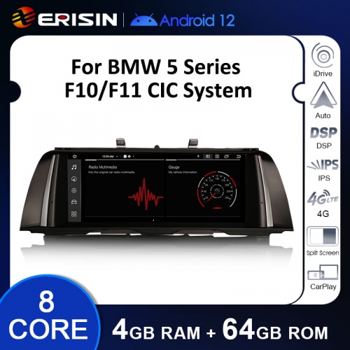 Erisin ES3810i IPS Screen Car Stereo Android Auto Radio For BMW F10 F11 Multimedia Video Player Navigation Carplay 4G Net BT5.0