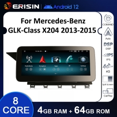 ES38GK45 IPS Android 12 Auto Radio For Mercedes Benz GLK Class X204 Car Stereo Multimedia Screen Navigation Carplay 4G Net BT5.0